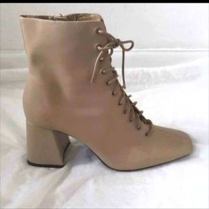 NEW Zara lace up neutral boots s39